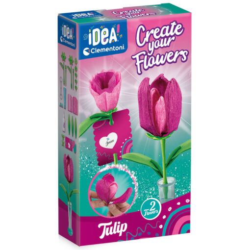 Clementoni - CREA IL TUO SET DI FIORI – TULIPANI – CLEMENTONI