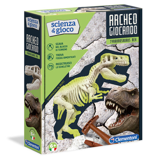 Clementoni - ARCHEOLOGIA T-REX GLOWING – CLEMENTONI - ITA