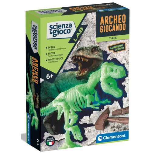 Clementoni - ARCHEOS GAME T-REX – CLEMENTONI - ITA