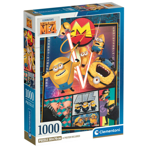 Clementoni - CATTIVISSIMO ME PUZZLE 4 – 1000 PEZZI – CLEMENTONI