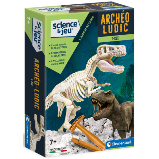 Clementoni - ARCHEO LUDIC T-REX FLUORESCENTE – CLEMENTONI - FRA