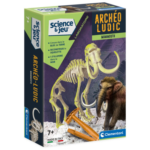 Clementoni - ARCHEO LUDIC MAMMUT FLUORESCENTE – CLEMENTONI - FRA