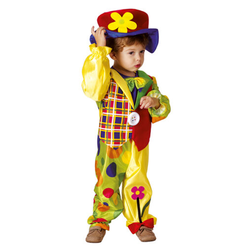 Fasnacht - COSTUME DA CLOWN BISCOTTO BAMBINO 3-4 ANNI