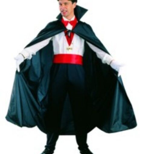 SCHWARZER UMHANG 56 CM AUS POLYESTER