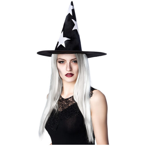 Fasnacht - CAPPELLO DA STREGA CON I CAPELLI BIANCHI