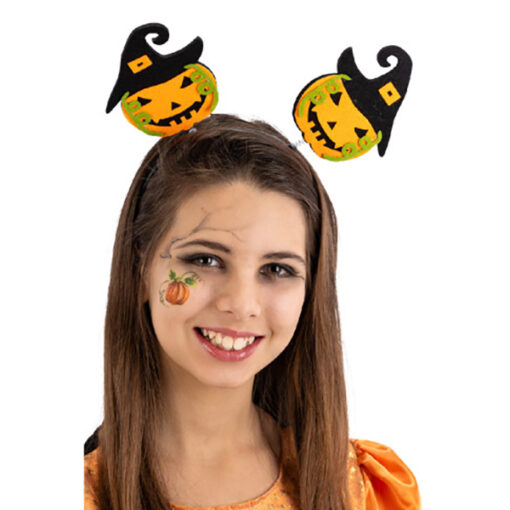 Fasnacht - CERCHIETTO PER CAPELLI A FORMA DI ZUCCA IN FELTRO