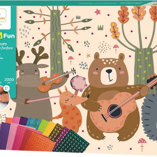 SYCOMORE - STICK'N FUN XL MOSAIQUES ANIMAUX FANFARE (FR-DE-IT) - F/F/D/D/I/I