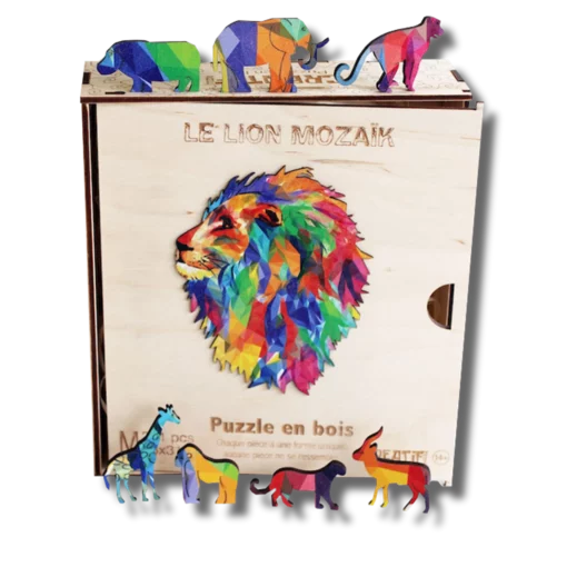 CREATIF WOOD - PZ BOIS - LE LION MOZAÏK 201 PZ - M - F