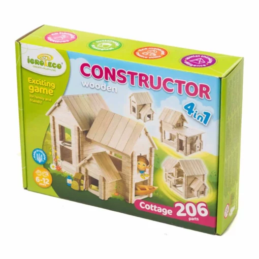 CREATIF WOOD - COFFRET COSTRUZIONE BOIS COTTAGE 206PZ - F