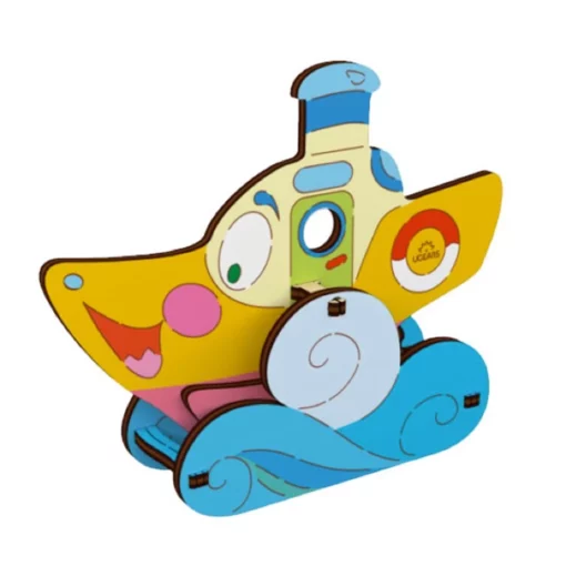 UGEARS - MODELLO DA COLORARE STEAMBOAT 15PZ (FR-DE-EN-POL-ES-UKR) - F/D/ML