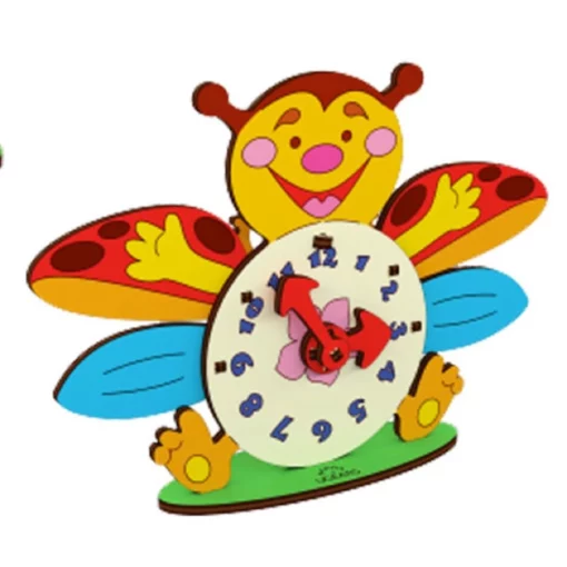 UGEARS - MODELLO OROLOGIO DA COLORARE 23PZ (FR-DE-EN-POL-ES-UKR) - F/D/ML